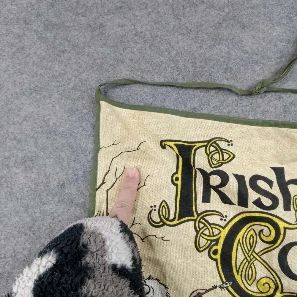 Blarney Woollen Mills Irish Coffee Bib Apron One Size Ireland Linen Cotton Vtg‎